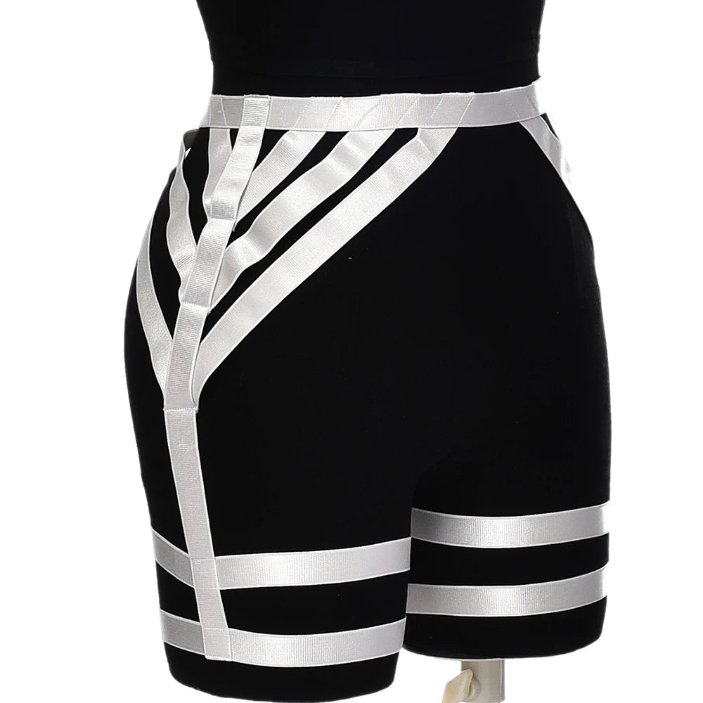 Red Gothic Leg High Waist Garter Belt Cosplay Body Harness Elasticity Strap Suspender Sexy Lingerie Tight Stocking Garter Belt