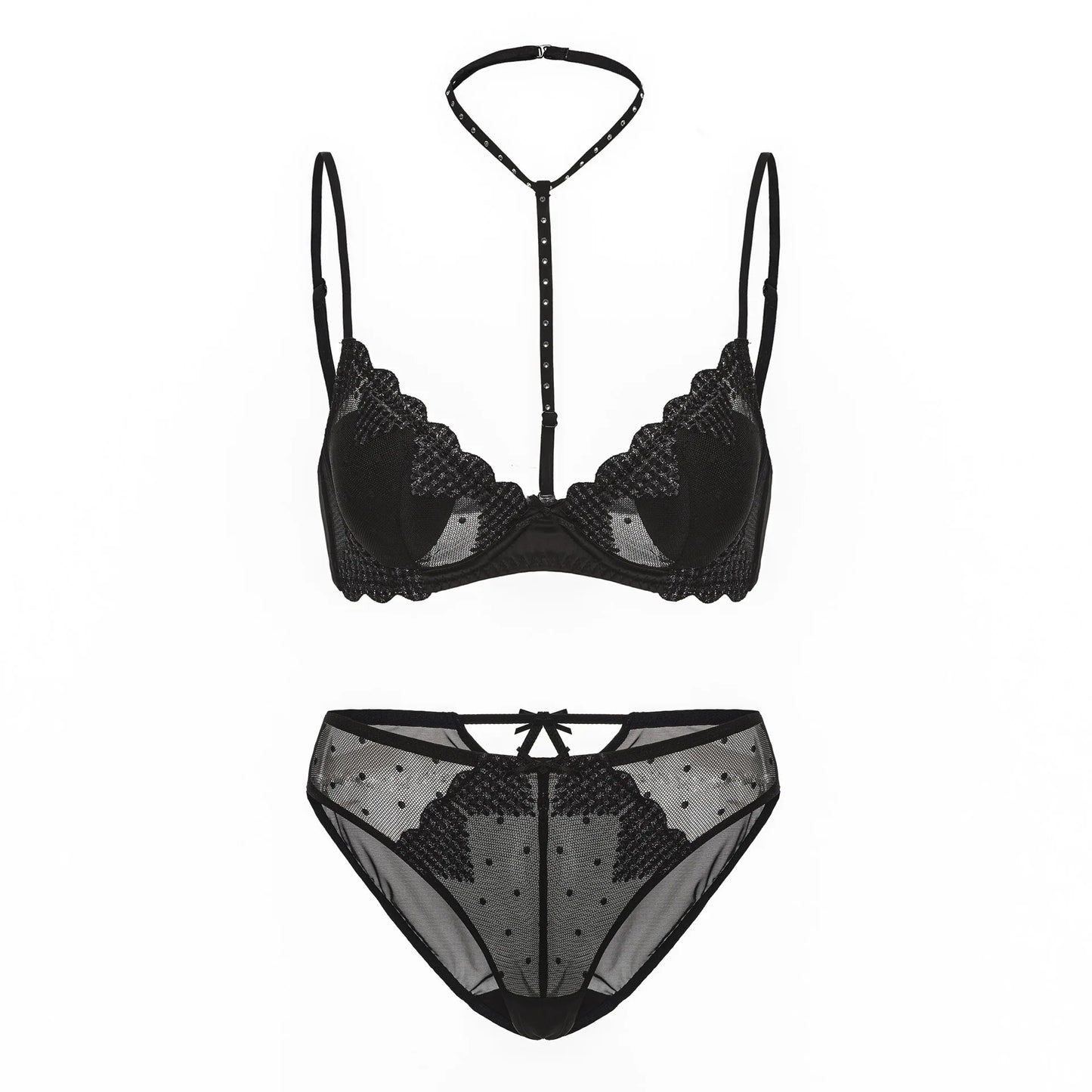 Red love neck lingerie underwear women with steel ring bra set push up ladies bras large size