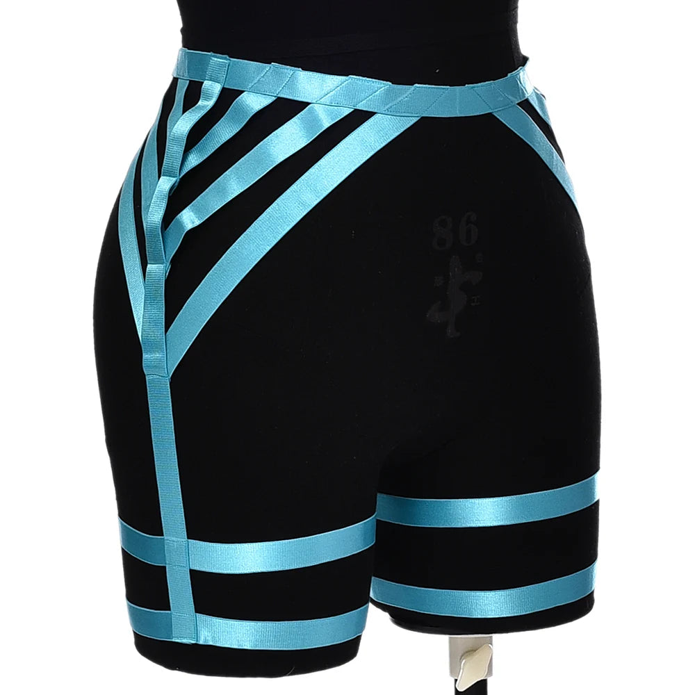 Red Gothic Leg High Waist Garter Belt Cosplay Body Harness Elasticity Strap Suspender Sexy Lingerie Tight Stocking Garter Belt