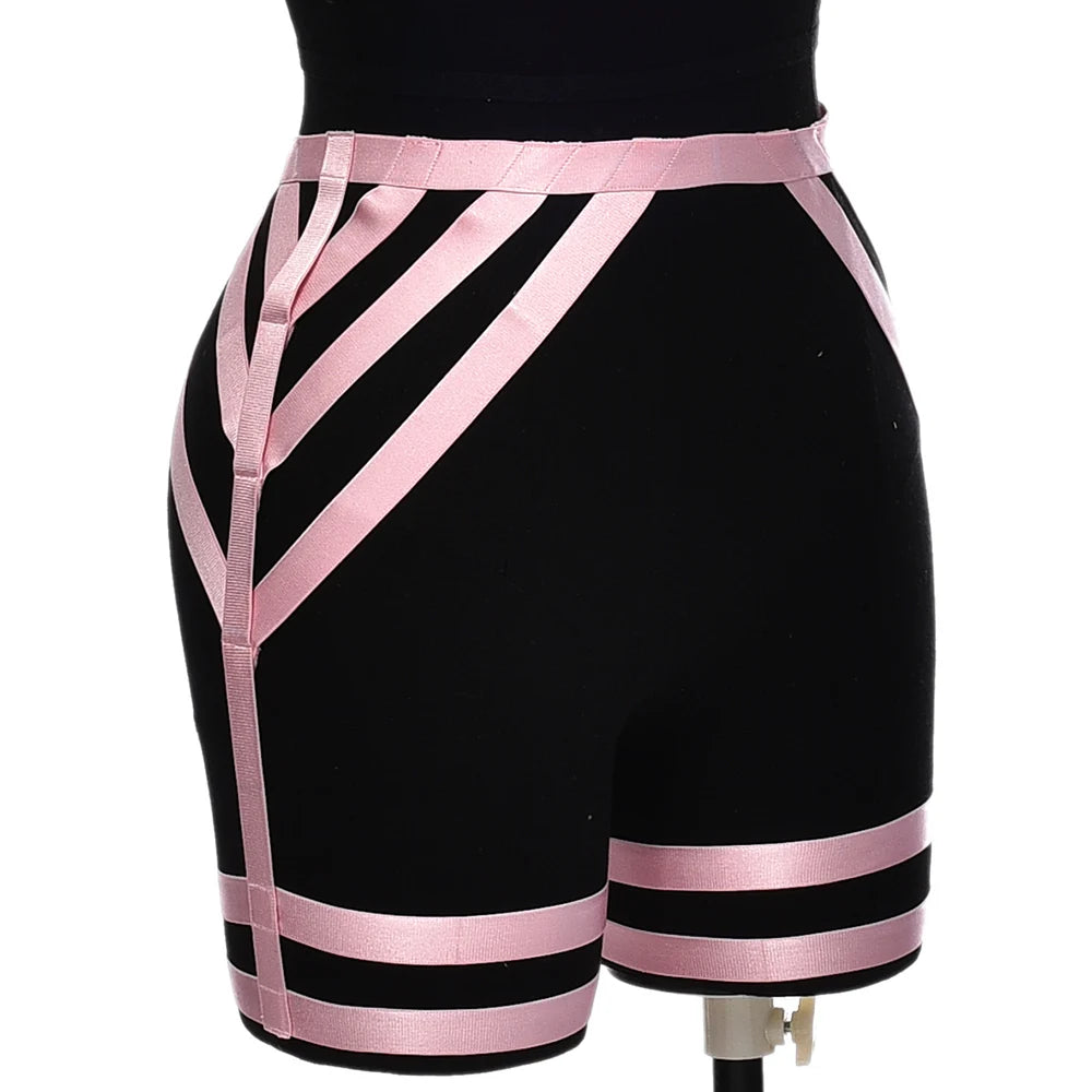 Red Gothic Leg High Waist Garter Belt Cosplay Body Harness Elasticity Strap Suspender Sexy Lingerie Tight Stocking Garter Belt