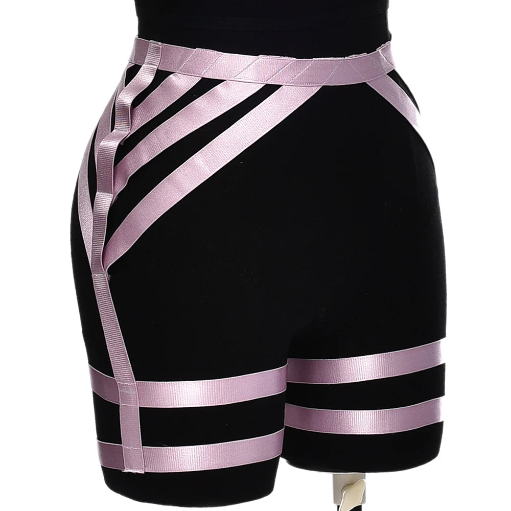 Red Gothic Leg High Waist Garter Belt Cosplay Body Harness Elasticity Strap Suspender Sexy Lingerie Tight Stocking Garter Belt