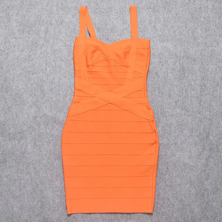 2024 Sweetheart Mini Bandage Dress Bodycon strap short Pencil Slim Party dress Vestidos Quality Fuchsia pink Dress