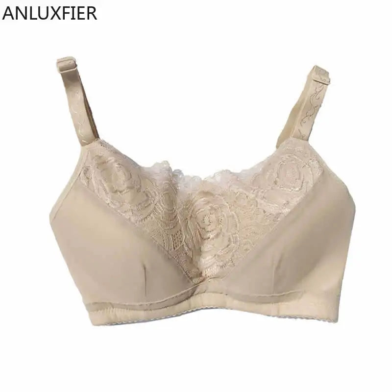 X9031 Silicone Breast Bra Mastectomy Bra Red Lace Pocket Bra 95C for Fake Breast Forms Prosthesis Cancer Lingerie Plus Size