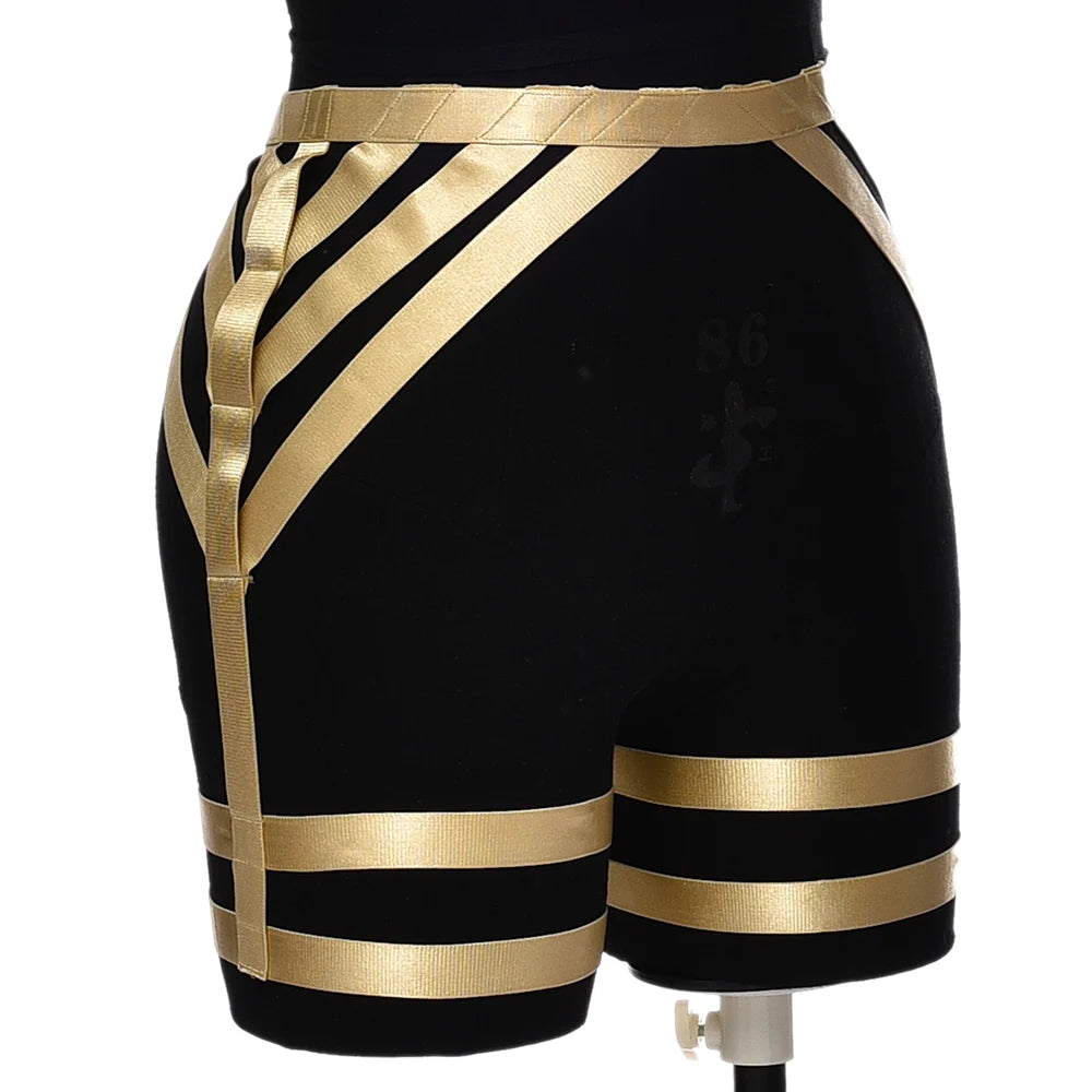 Red Gothic Leg High Waist Garter Belt Cosplay Body Harness Elasticity Strap Suspender Sexy Lingerie Tight Stocking Garter Belt