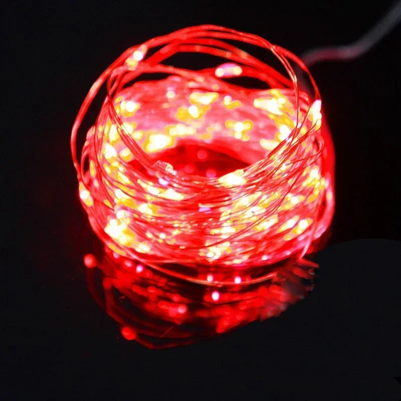 2/10M LED Lighting Strings Waterproof USB Battery Copper Wire Garland Fairy Light Christmas Wedding Party Decor Outdoor Lamps