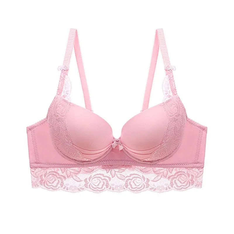 Sexy Lace Hollow Bra Invisible Bralette Sexy Lace Push Up Bras Black Red BC Cup Underwear Plus Size Lingerie Bras for Women