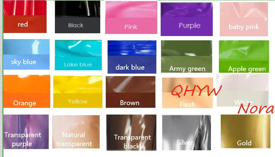 Latex Stockings with Red Sexy Lingerie Women Girl Handmade Socks Customize Size