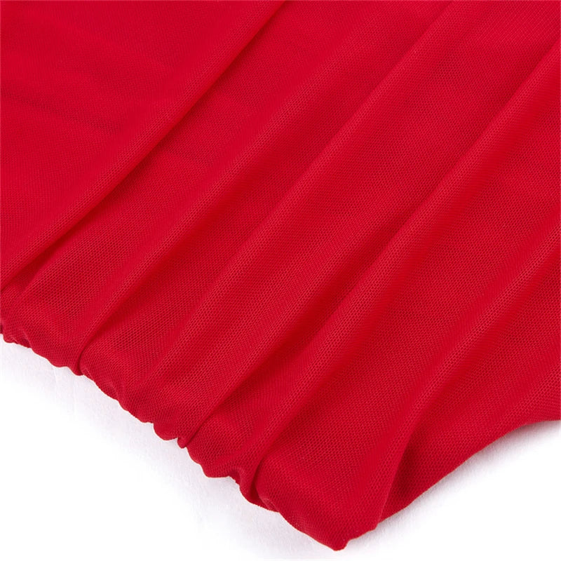 Women White Bustier Crop Tops Retro Fashion Halter Backless Lingerie Camisole Gothic Mesh Lace-up Corset Red