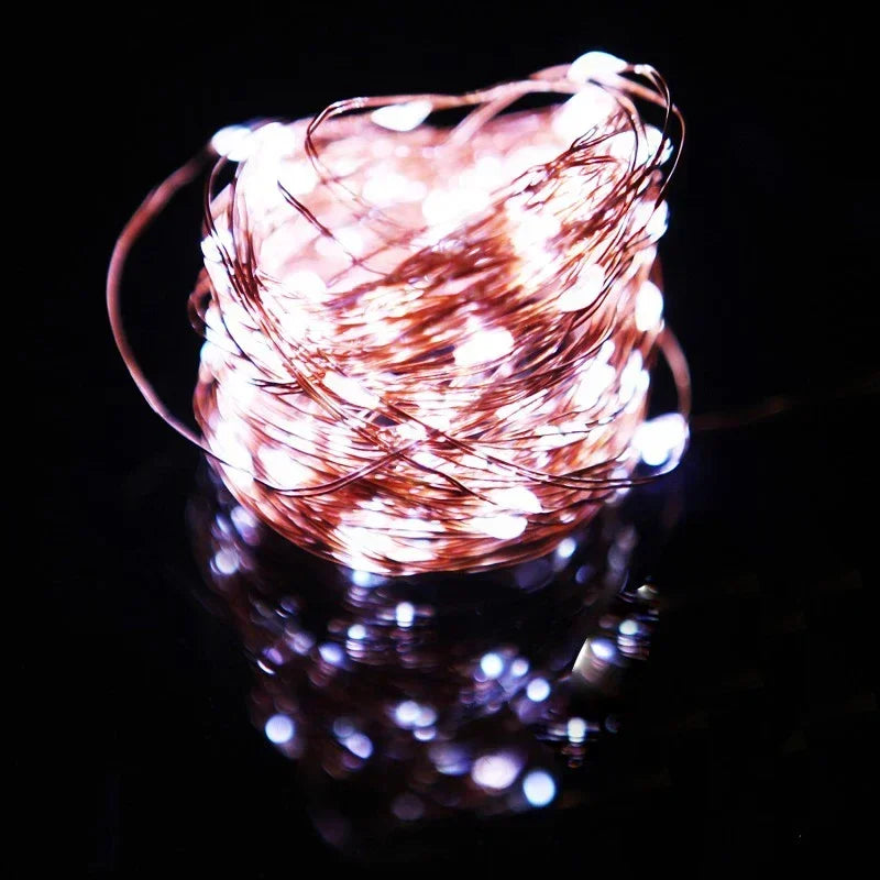 2/10M LED Lighting Strings Waterproof USB Battery Copper Wire Garland Fairy Light Christmas Wedding Party Decor Outdoor Lamps