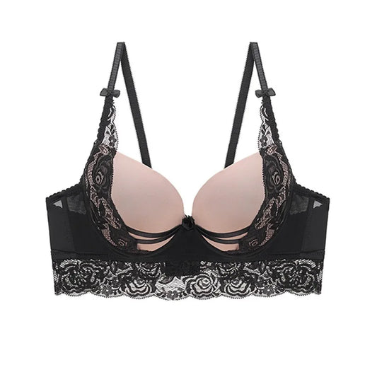 Sexy Lace Hollow Bra Invisible Bralette Sexy Lace Push Up Bras Black Red BC Cup Underwear Plus Size Lingerie Bras for Women