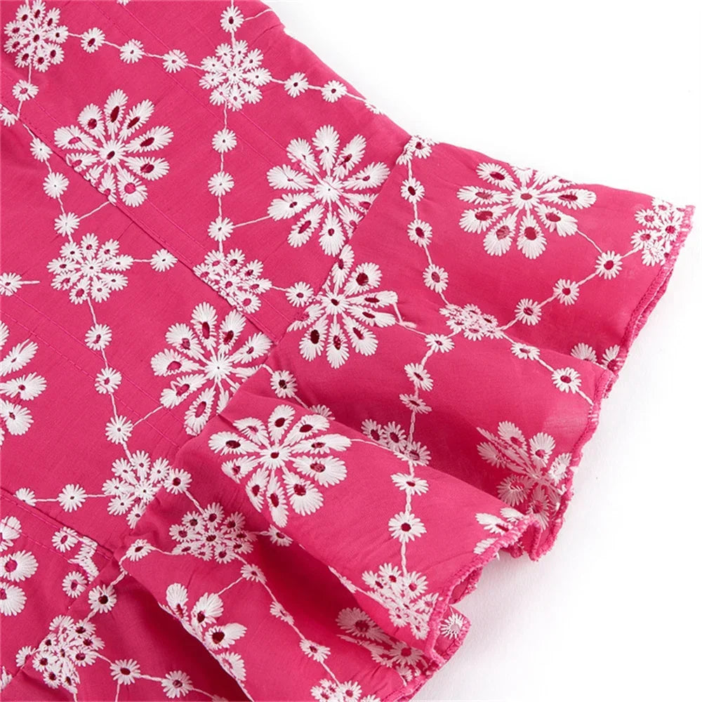 Sexy Rose Red With Satin Skirt Hem Decorated Retro Corset Tops Women Lingerie Body Shaper Overbust Bustiers