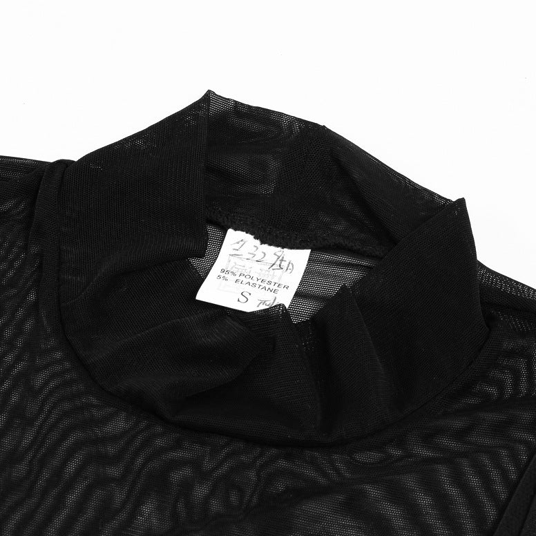 European And American Comfortable Sheer Mesh Sleeve Gloves Lingerie Four-piece Set